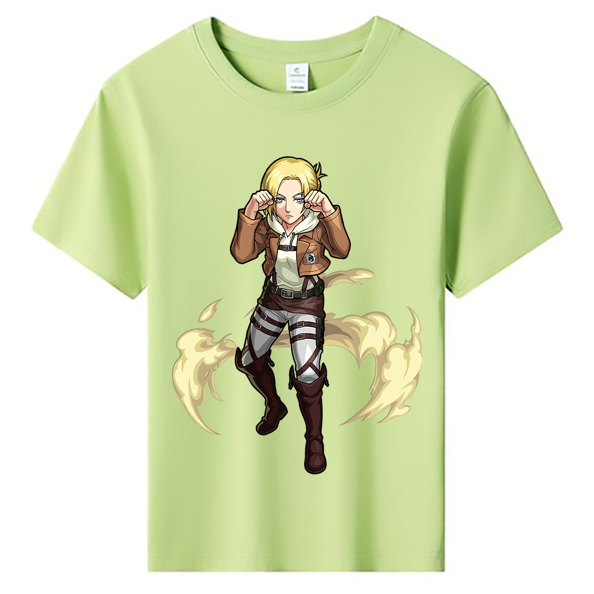 （画像用） 進撃の巨人 アニ・レオンハート Attack on Titan Annie Leonhart 綿100％キッズTシャツ（フロントプリント）